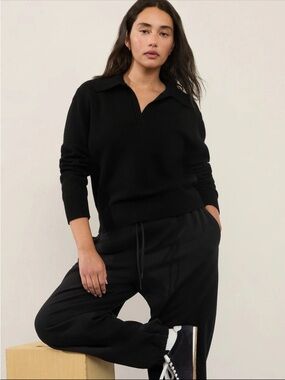 Athleta Alpine Collar Sweater Merino Wool & Cashmere